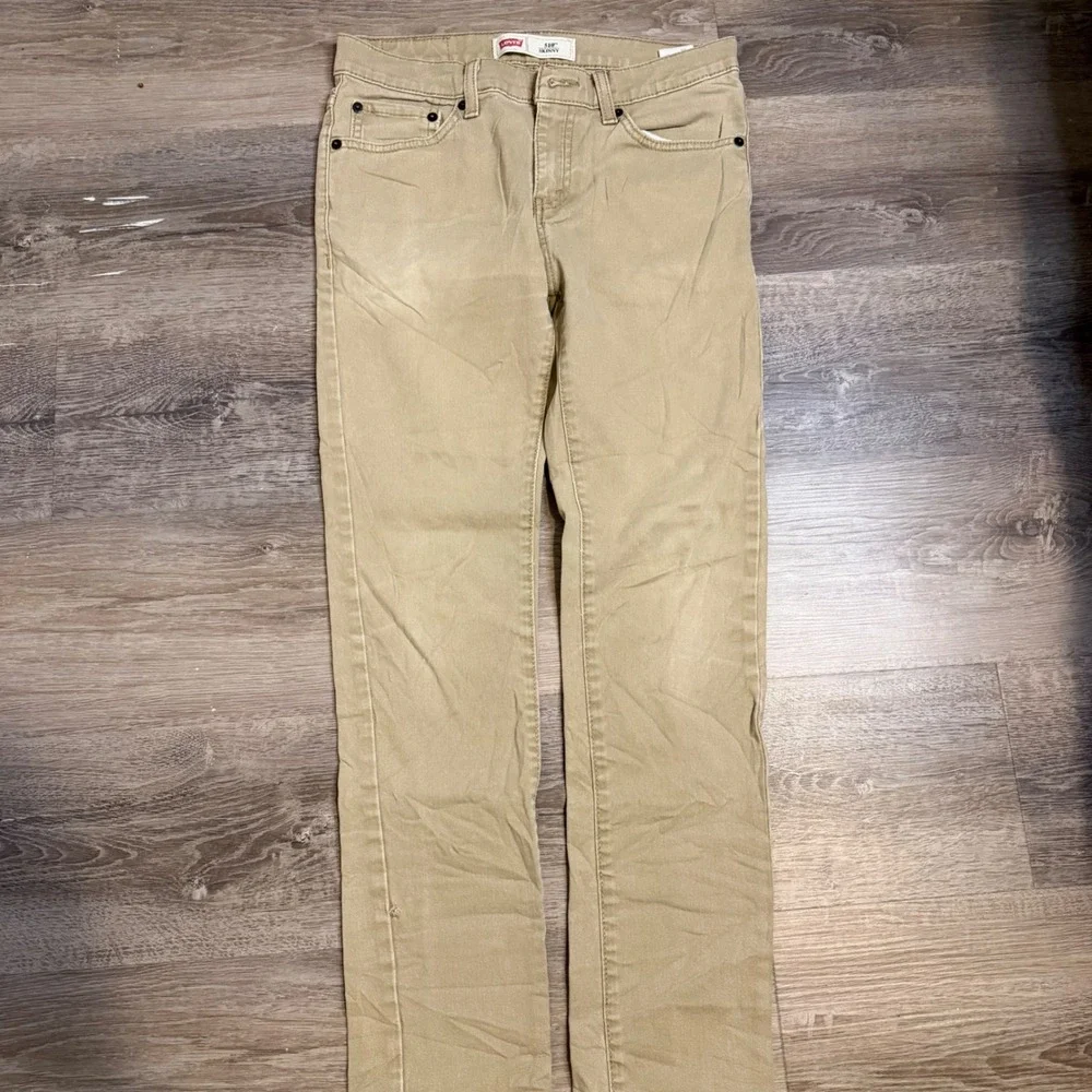 Levi's 510 Skinny Fit Khaki Tan Jeans Mens W29 L29 Cotton Blend